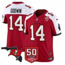 Chris Godwin Jersey #14 50 Seasons 1976-2025 Vapor Limited Stitched Red Alter