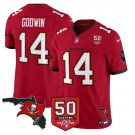 Chris Godwin Jersey #14 50 Seasons 1976-2025 Vapor Limited Stitched Red