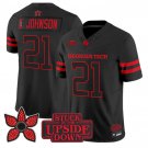 Calvin Johnson Jersey #21 Georgia Tech Yellow Jackets Stranger Things Stitched