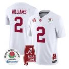 Ryan Williams Jersey #2 Alabama Crimson Tide 2026 Rose Bowl Stitched White