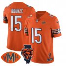 Rome Odunze Jersey #15 Honor Virginia Halas McCaskey All Stitched Orange