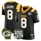 Josh Jacobs Green Bay Packers 100th Season & Home Patch Vapor Limited Black Jersey