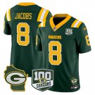 Josh Jacobs Green Bay Packers 100th Season & Home Patch Vapor Limited Green Jersey