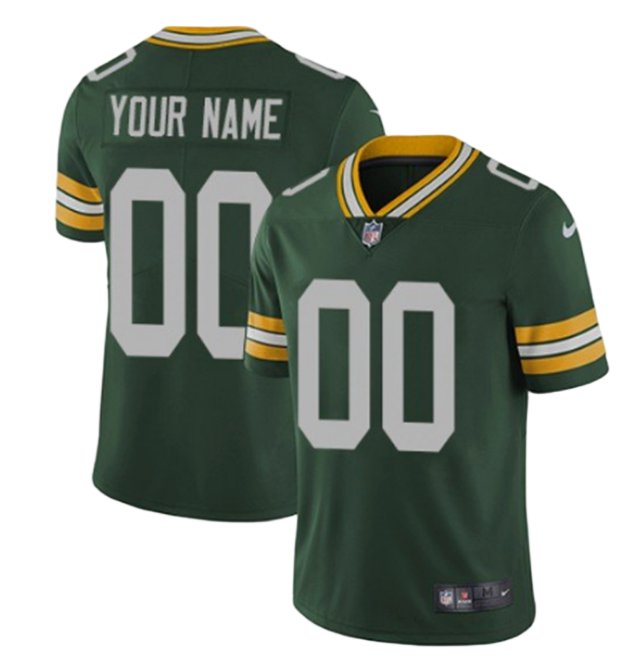 Green Bay Packers #00 Custom Green Vapor Untouchable Limited Jersey