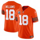 Men’s Caleb Williams Chicago Bears Throwback Vapor Limited Orange Jersey