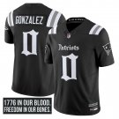 Christian Gonzalez Patriots Gothic Revolution Edition Black Jersey