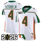 Mark Fletcher Jr Jersey #4 Miami Hurricanes Throwback 2026 CFP Final Florida