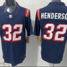 New England Patriots #32 TreVeyon Henderson Throwback F.U.S.E. Fashion Football Jersey Navy