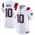 New England Patriots #10 Drake Maye White F.U.S.E. Vapor Football Jersey