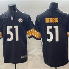 Men's Pittsburgh Steelers #51 Nick Herbig Black Vapor Untouchable Limited Stitched Jersey