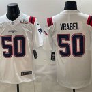 New England Patriots #50 Mike Vrabel White With Super Bowl LX Patch Vapor Football Jersey