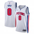 Men's Detroit Pistons #0 Jalen Duren White Draft Association Edition Stitched Jersey