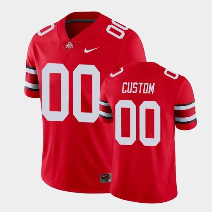 Ohio State Buckeyes Custon Active Player College Stitched Jersey Red