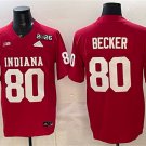 Men's Indiana Hoosiers #80 Charlie Becker Red F.U.S.E. 2026 Patch Stitched Football Jersey