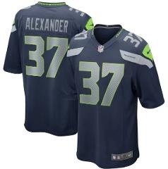 Shaun Alexander Seattle Seahawks Game Jersey Navy