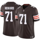 Men's Cleveland Browns #71 Tytus Howard Brown F.U.S.E. Vapor Limited Football Jersey