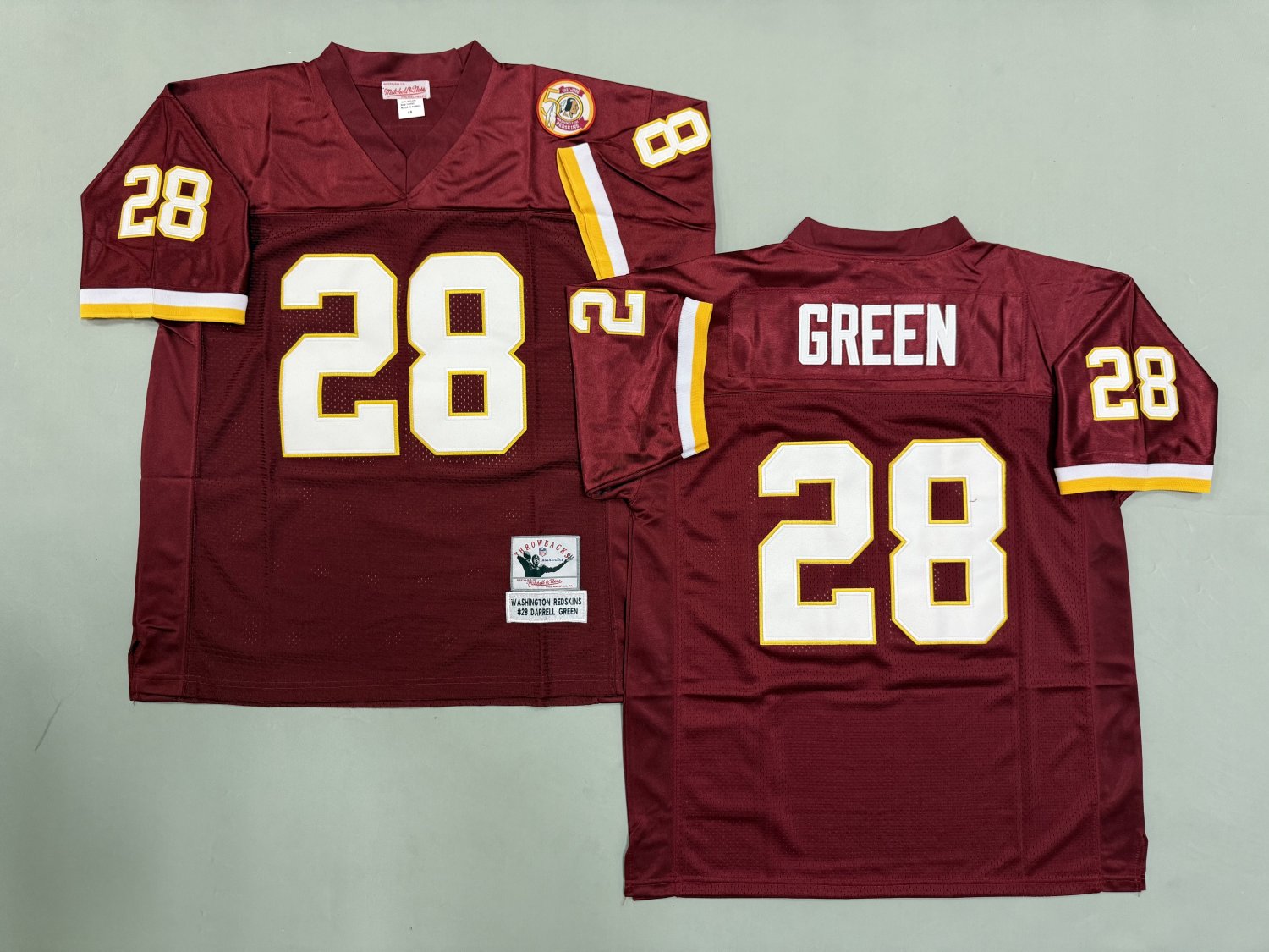 Washington Commanders Redskins #28 Darrell Green Burgundy Throwback Football Jersey