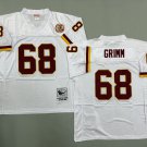 Washington Commanders Redskins #68 Russ Grimm White Throwback Football Jersey