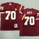 Washington Commanders Redskins #70 Sam Huff Burgundy Throwback Football Jersey