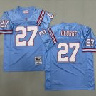 Men's Tennessee Titans #27 Eddie George Blue Throwback Football Jersey