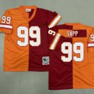 Warren Sapp Tampa Bay Buccaneers Orange Red Throwback Football Split Jersey