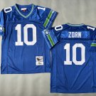 Men's Mitchell & Ness Seahawks #10 Jim Zorn Throwback Jersey Royal