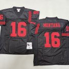 Men's Mitchell & Ness Joe Montana San Francisco 49ers Throwback Jersey Black