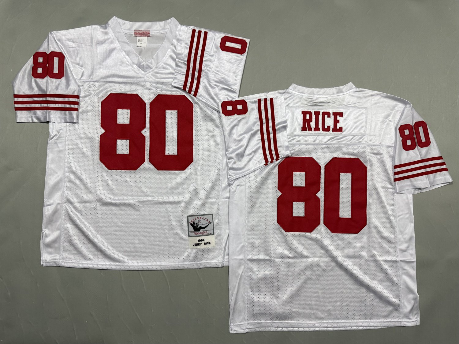 Men's Mitchell & Ness Jerry Rice San Francisco 49ers Throwback Jersey White