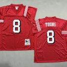 Men's Mitchell & Ness Steve Young 49ers Color Rush Throwback Jersey Red