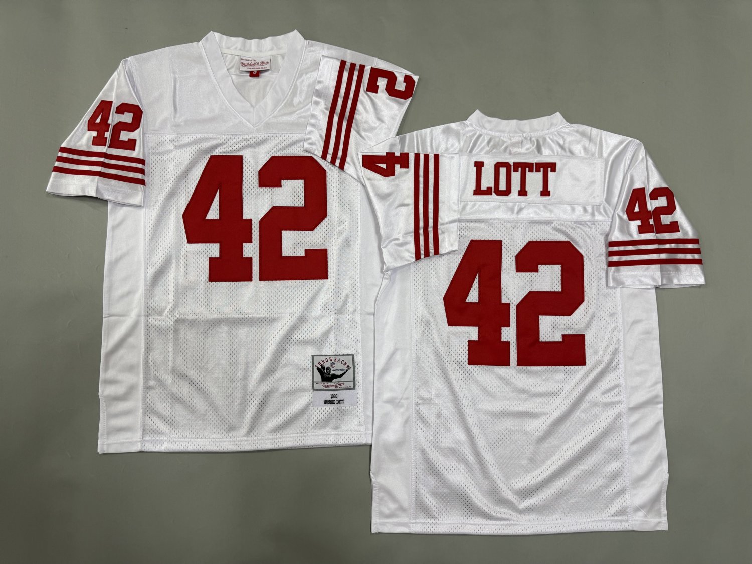 Men's Mitchell & Ness Ronnie Lott San Francisco 49ers Throwback Jersey White