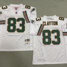 Men's Miami Dolphins #83 Mark Clayton White Throwback Football Stitched Jersey