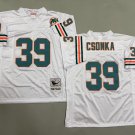 Men's Miami Dolphins #39 Larry Csonka White Throwback Football Stitched Jersey