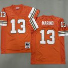 Men's Miami Dolphins #13 Dan Marino Orange Throwback Football Stitched Jersey