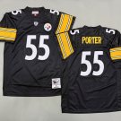 Men's Pittsburgh Steelers #55 Devin Bush Black Throwback Football Stitched Jersey