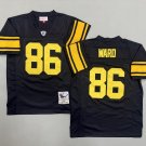 Men's Pittsburgh Steelers #86 Hines Ward Black Throwback Color Rush Jersey