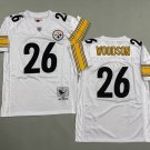 Men's Pittsburgh Steelers #26 Rod Woodson White Throwback Football Stitched Jersey