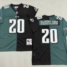 Men's Philadelphia Eagles #20 Brian Dawkins Throwback Football Split Jersey Green Black