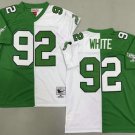 Men's Philadelphia Eagles #92 Reggie White Throwback Football Split Jersey Green White