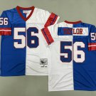 Men's New York Giants #56 Lawrence Taylor Throwback Football Split Jersey Royal White