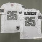 Mens Raiders #25 Fred Biletnikoff Throwback Football Jersey White Silver