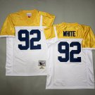 Mens Green Bay Packers #92 Reggie White Throwback Football Split Jersey White