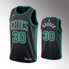 Mens Boston Celtics #30 Sam Hauser Black Statement Edition Jersey