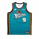 Men's Detroit Pistons #9 Ausar Thompson Teal Stitched Basketball Jersey Green