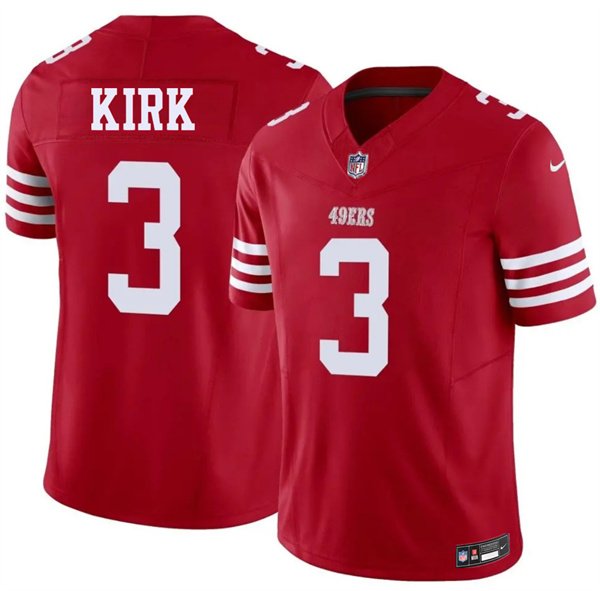 Men's San Francisco 49ers #3 Christian Kirk Red 2026 F.U.S.E. Vapor Untouchable Limited Jersey