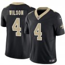 Men's New Orleans Saints #4 Zach Wilson Black 2026 F.U.S.E. Vapor Limited Football Stitched Jersey
