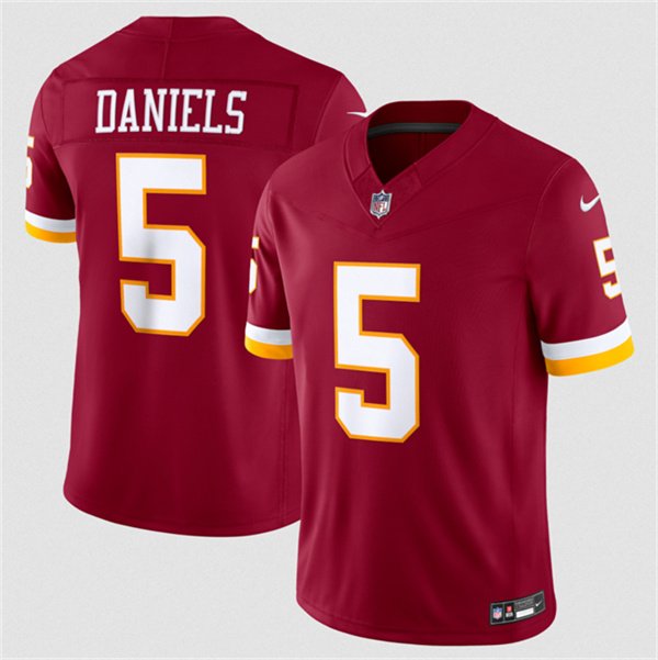 Men's Washington Commanders #5 Jayden Daniels Burgundy 2026 F.U.S.E. Vapor Limited Jersey