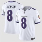 Men's Baltimore Ravens #8 Lamar Jackson White 2026 F.U.S.E. Vapor Limited Football Jersey