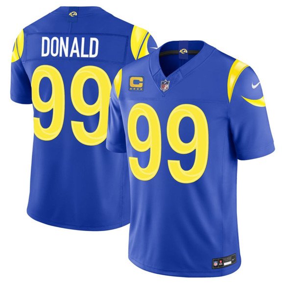 Los Angeles Rams #99 Aaron Donald Royal 2026 F.U.S.E. With 4-Star C Jersey