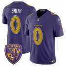 Baltimore Ravens #0 Roquan Smith Purple 2026 F.U.S.E. Color Rush Football Jersey
