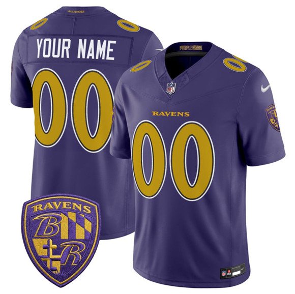 Baltimore Ravens Custom Purple 2026 F.U.S.E. Color Rush Limited Jersey